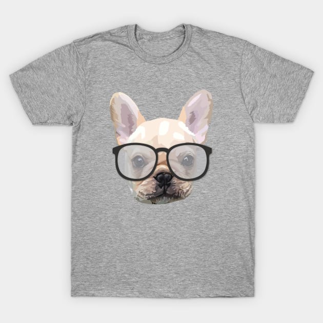 Dog with glasses T-Shirt by thedailysoe